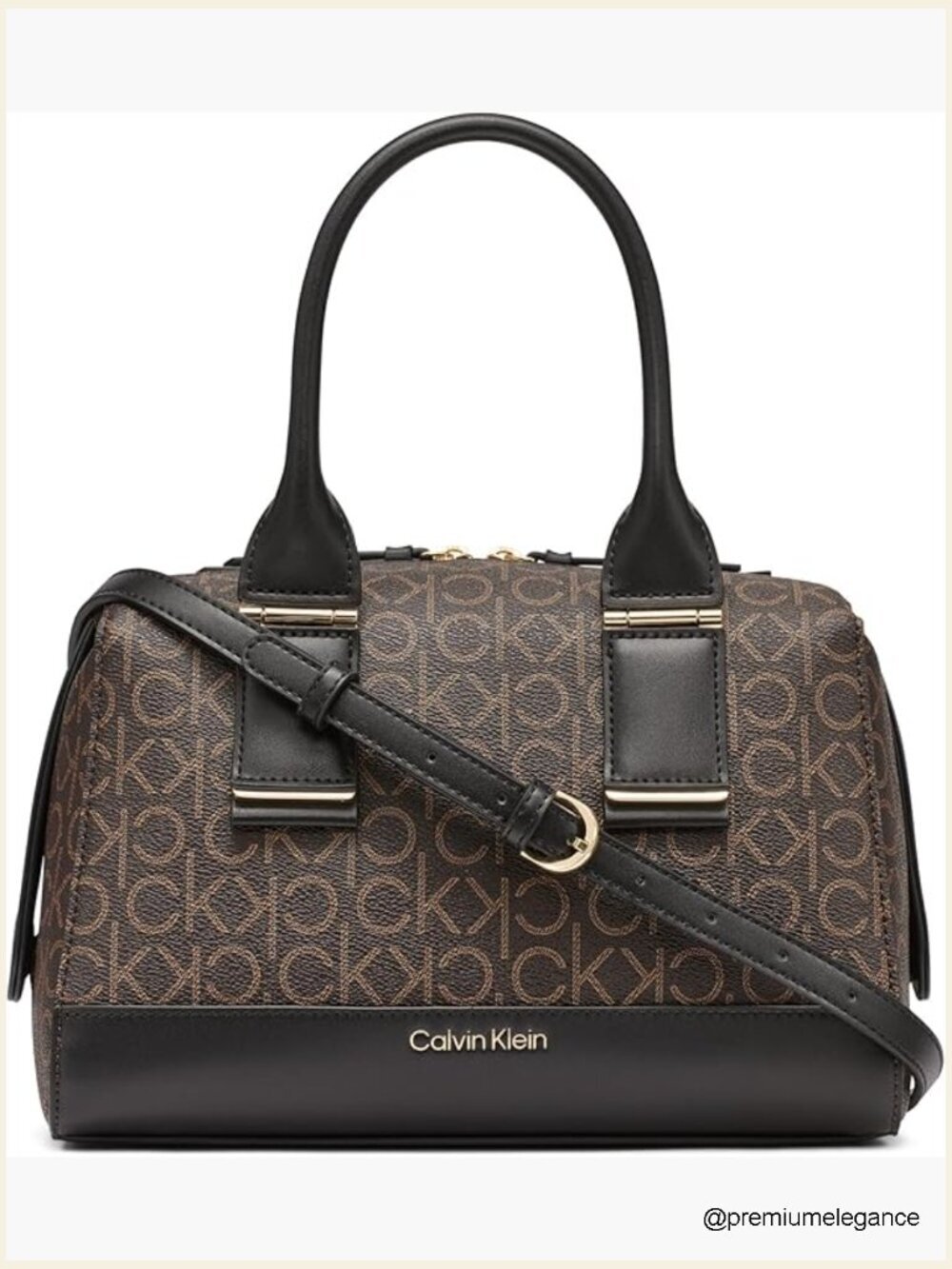 Vegan Leather Satchel Crossbody Top Zip Handbag